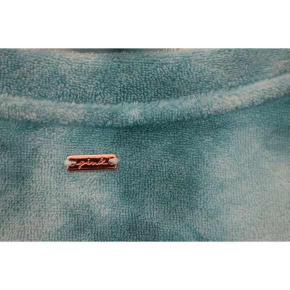 PINK x Victoria's Secret Women's Sz S Blue Tie Dye Beach Terry Ruched Dress - Picture 6 of 8